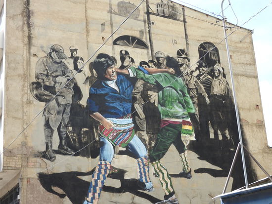 Gewalt auch immer wieder ein Thema der Straßenkunst