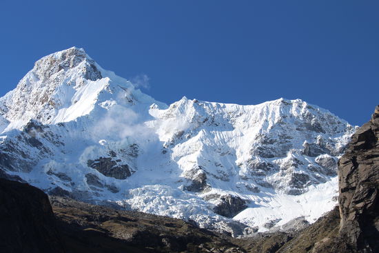 Der Huandoy, mit seinen 6.395 m ist er der 2.höchste Berg Perus und der Hausberg von Caraz