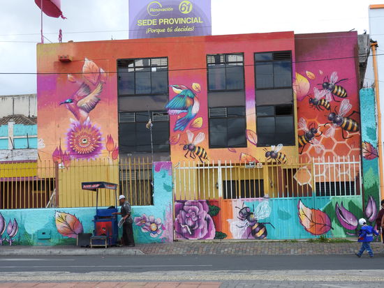 Auch hier immer wieder große Street-Art Bilder an Häusern