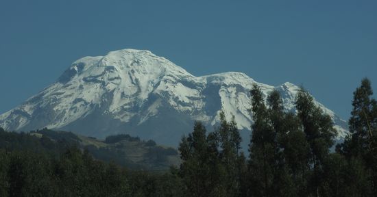 Zum Glück hatten wir auch heute nochmal tolles Wetter und konnten den Chimborazo wolkenfrei sehen.