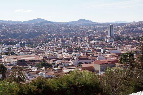 Blick auf die Stadt von der Recoleta aus