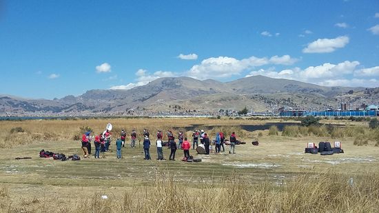 Die Musikergruppe bei ihrer Probe