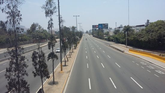 So gut wie keine Autos am Tag der Volkszählung auf der Panamericana Sur