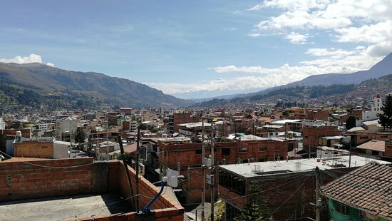 Blick auf die Stadt von der Unterkunft aus