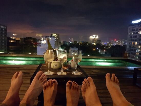 Saigon am Abend - das Leben kann so schoen sein!