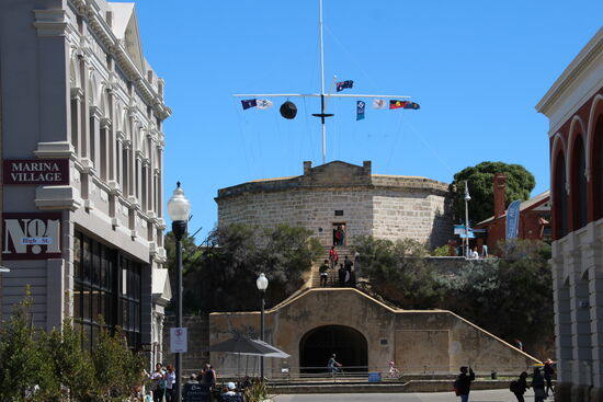 Das zwölfseitige Roundhouse von 1830 ist Fremantles ältestes Gebäude.