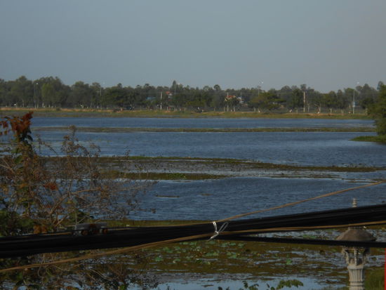 Aussicht vom Hotel in Takeo - ebenfalls für 8 Dollar...ohne Ratten