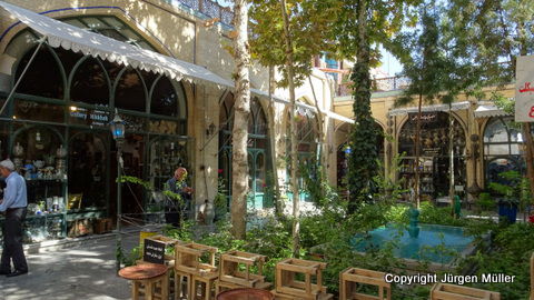 Hinterhof am Imam Platz in Isfahan