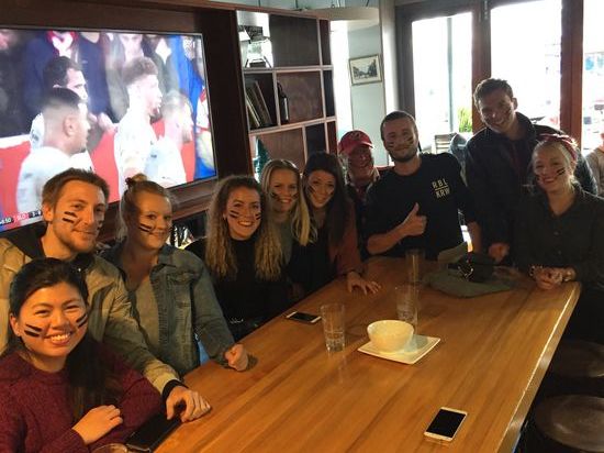 kurz vor unserem ersten Rugby game