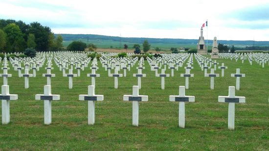 In Sillery sind ca. 1000 Kreuze, die an die heftigen Kämpfe in der Champagne im 1. Weltkrieg erinnern.