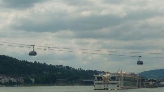 Koblenz. Seilbahn zur Festung Ehrenbreitstein.