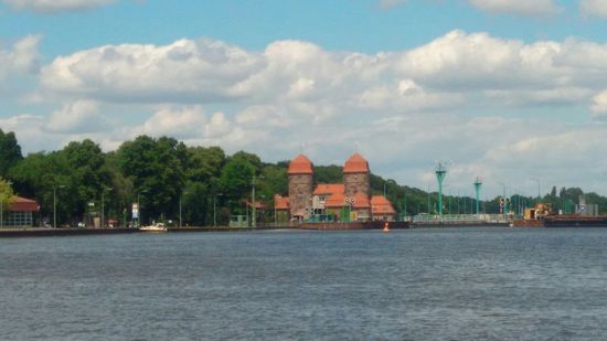 Schleusentor in Minden zum Fluss Weser
