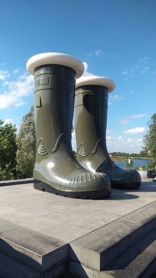 Die Gummistiefel sind in Venlo immer bereit.