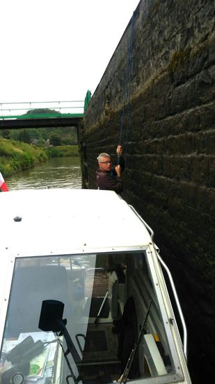 Fredy in der Schleuse