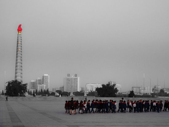 Schulklasse auf dem Kim-Il-sung-Platz