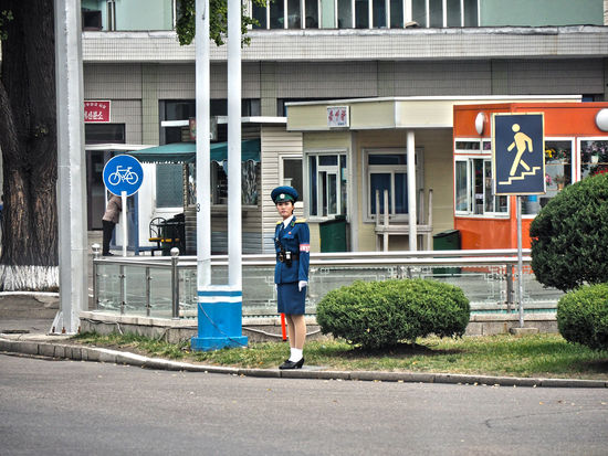 Verkehrspolizistin in Pjöngjang