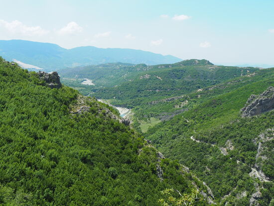 Ausblick auf dem Weg zur Höhle