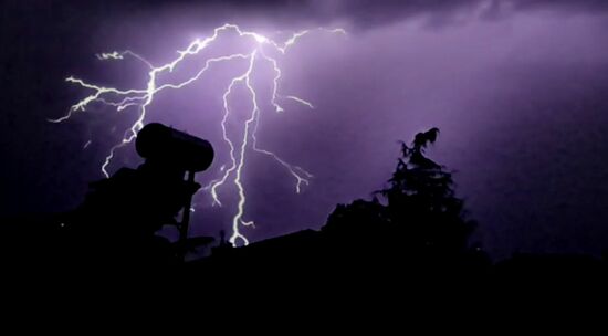 Gewitter über Korça (Screenshot aus Timelapse-Video)