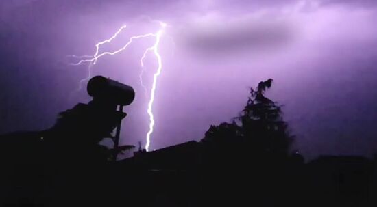 Gewitter über Korça (Screenshot aus Timelapse-Video)