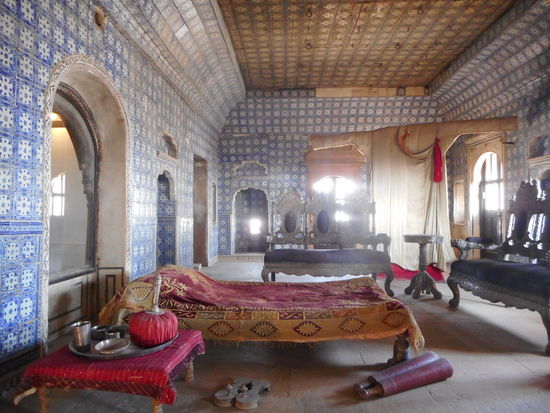 Das Schlafzimmer des Maharadschas.