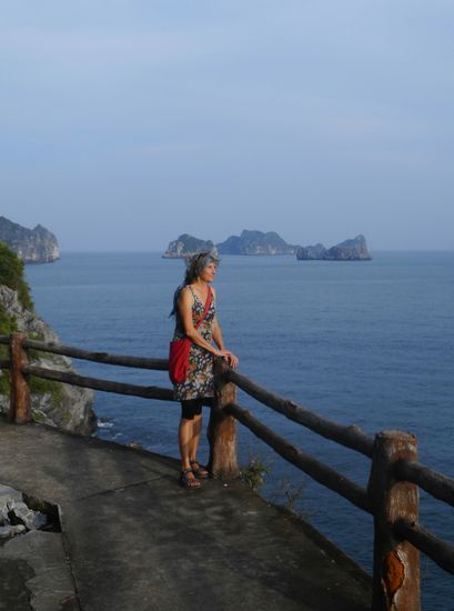 Der erste Blick in die Halong Bucht