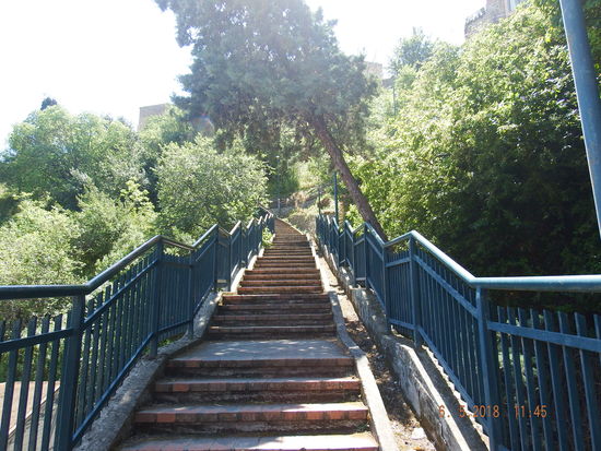 Das ist die Treppe, die nach oben führt