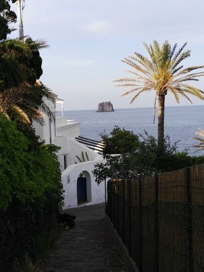 Später auf dem Weg zum Abendessen mit Blick auf Stromboliccio
