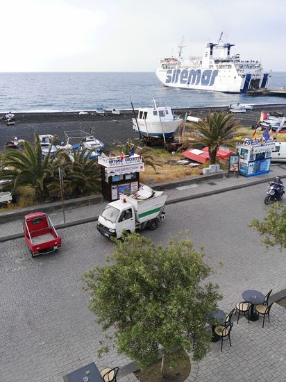 Morgens um 7.00 Uhr legt für die nächsten 2 Tage die letzte Fähre hier an