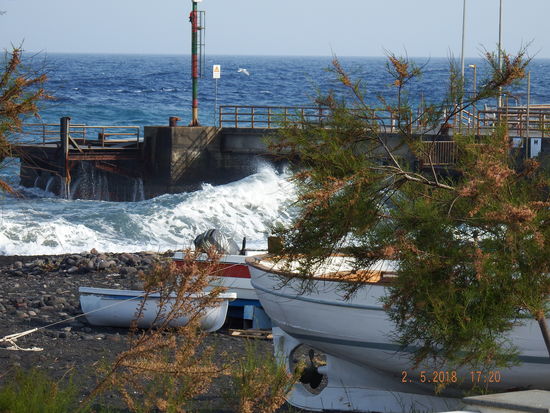 So sieht es am Fähranleger abends um 17.30 Uhr aus