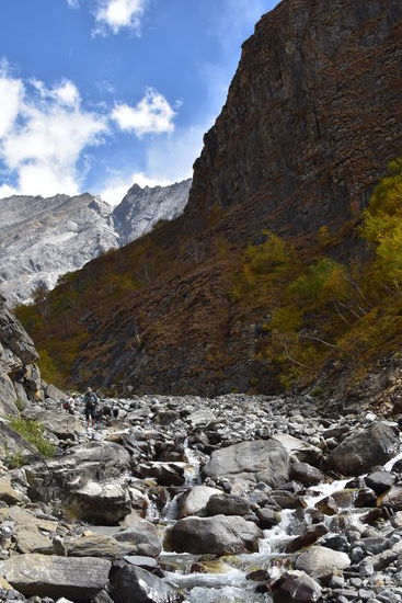 schwieriger Abstieg, aber wunderschöner Weg