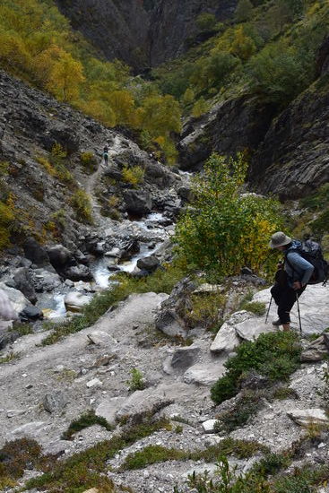 schwieriger Abstieg, aber wunderschöner Weg