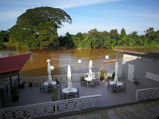 Aussicht von meinem Balkon...die Terrasse gehört zum Guesthouse