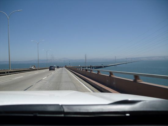 San Mateo Bridge, Richtung Osten