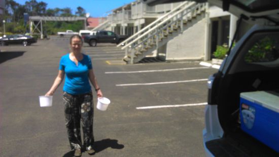 noch einmal Eis für die Box