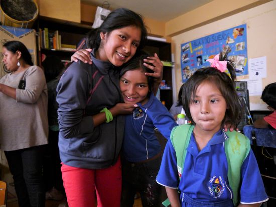 Viele Kinder sind mit ihren Geschwistern hier