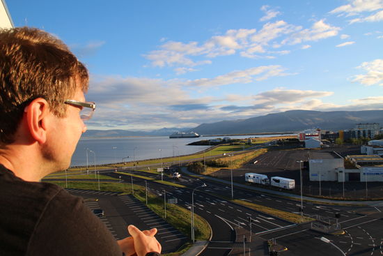 Blick vom Hotel in Reykiavik