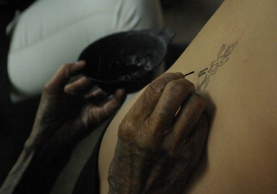 Wang-Od bei der Arbeit .