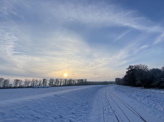 Glücklicherweise zeigt sich an diesem Samstagmorgen im Januar 2023 noch die Sonne hinter Mannheim.