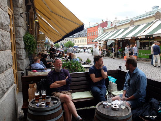 Noch ein Bierchen zum Abschied, bevor es zur Fähre nach Dänemark geht.