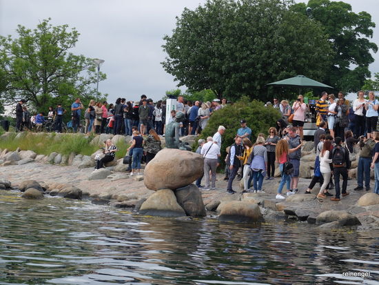 So einen Hype um die wirklich "kleine Meerjungfrau" hätte ich mir nicht vorgestellt. Wir konnten sie vom Wasser aus, leider nur von hinten bewundern.