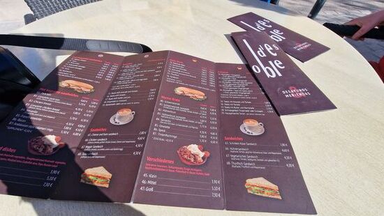 Die Speisekarte- auch in deutsch