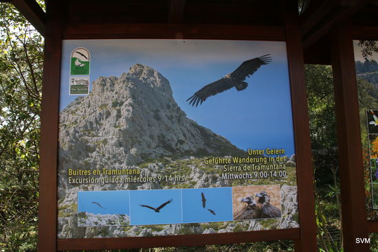 Hinweistafel auf geführte Wanderungen