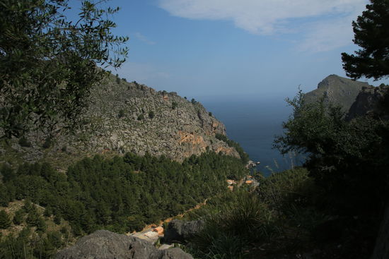 Blick hinunter nach Sa Calobra