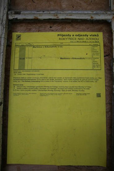 Der lustige Fahrplan mit NUR EINER EINZIGEN VERBINDUNG.