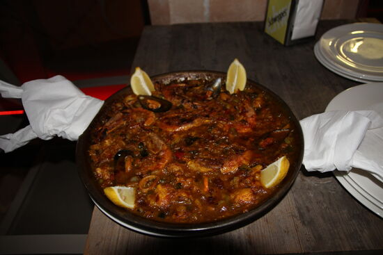Paella zum Abendessen.