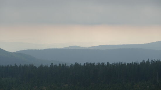 Abendlicher Ausblick Richtung Harrachov