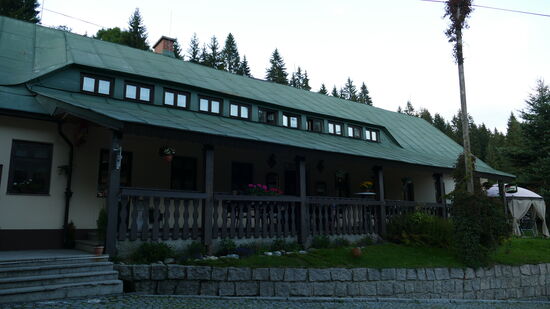 Hier haben wir zu Abend gegessen.