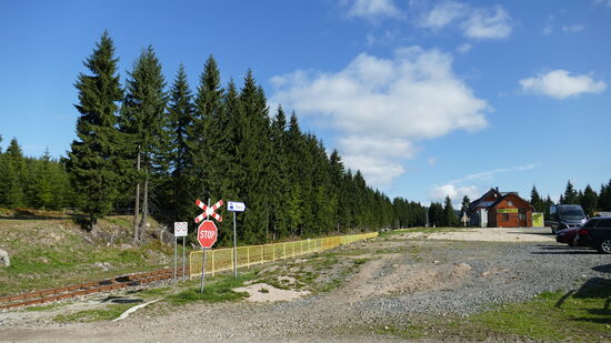 polnische Bahnstation- Ausgangspunkt unserer Wanderung