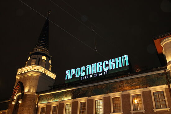 Der Jaroslawer Bahnhof in Moskau