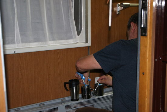 Der letzte Kaffee im Zug. Schön wars!